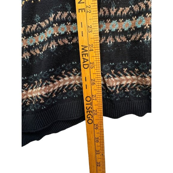 J. Jill Womens One Size Multicolor Patterned Poncho With Button Detail - Picture 5 of 10